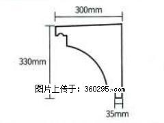 产品分解图型 - 檐口线，型号：SX311-YK-2，规格：300x330mm(2) - 淮北三象EPS建材 huaibei.sx311.cc